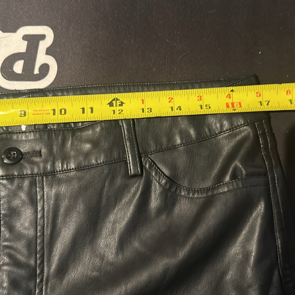 Peace of Cloth Black Faux Leather Jeans Size 10 NWT - Picture 12 of 15
